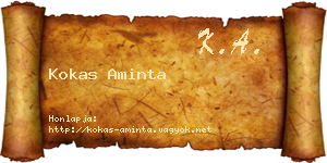 Kokas Aminta névjegykártya